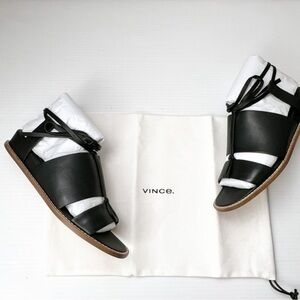 Vince womens black ankle wrap forester sandal size 7M
